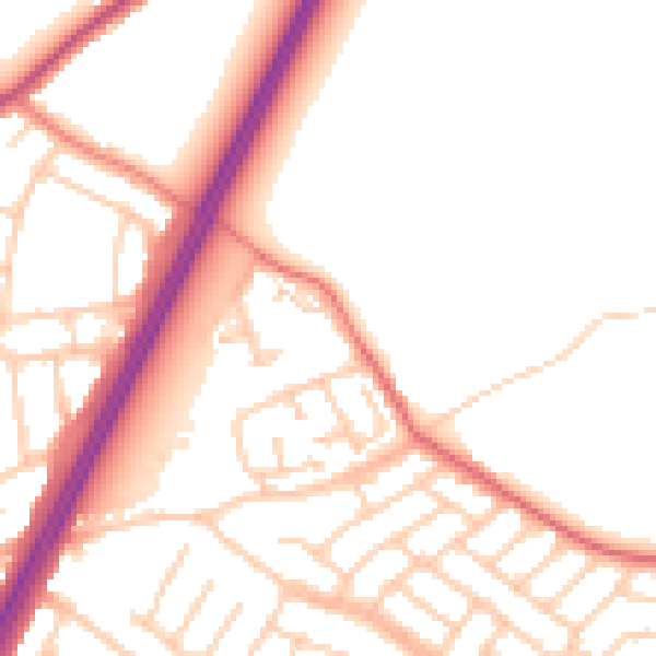 Daytime road noise heatmap for L31 9PZ