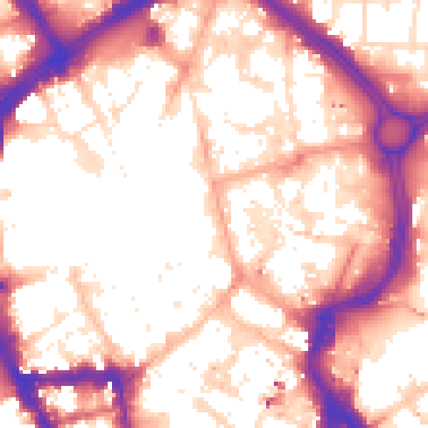 Daytime road noise heatmap for LE1 1FA
