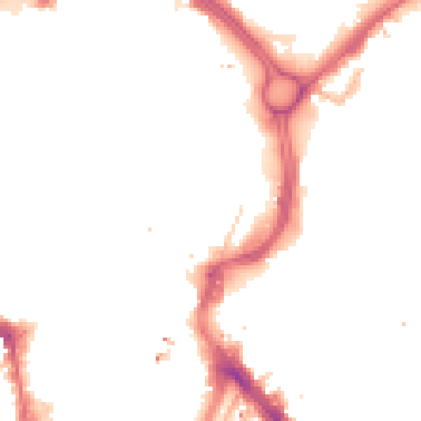 Night-time road noise heatmap for LE1 1QD