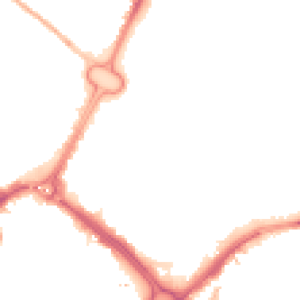 Night-time road noise heatmap for LE1 2GB