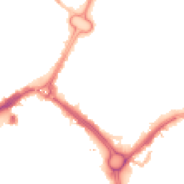 Night-time road noise heatmap for LE1 2HW