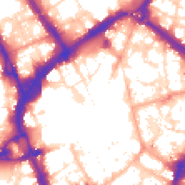 Daytime road noise heatmap for LE1 3AL