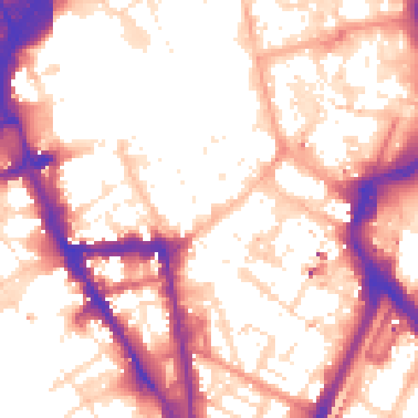 Daytime road noise heatmap for LE1 6AT