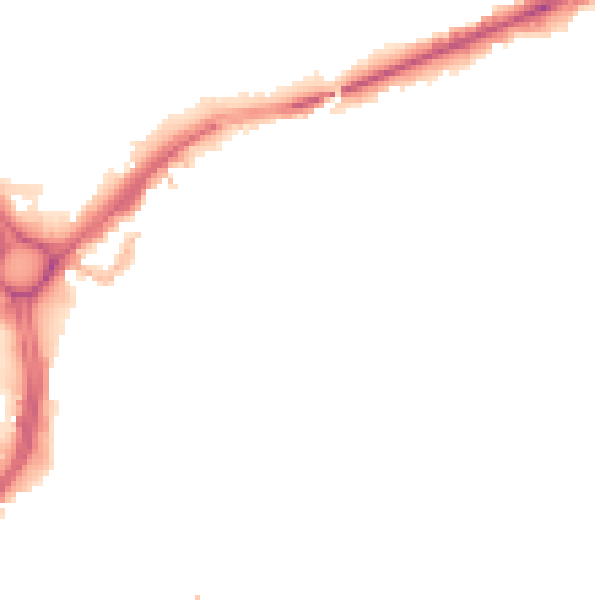 Night-time road noise heatmap for LE2 0AB
