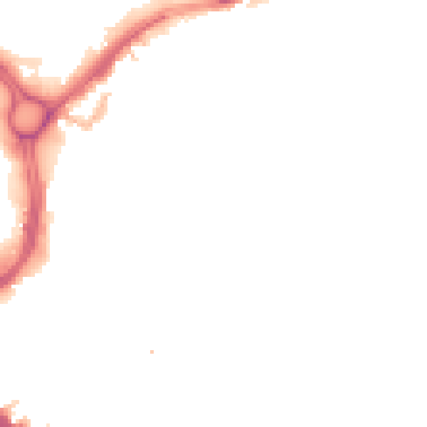 Night-time road noise heatmap for LE2 0AG
