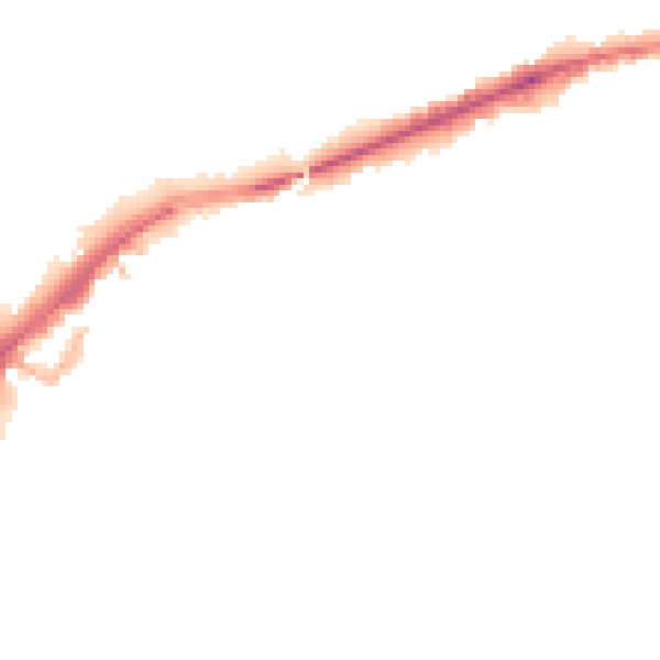 Night-time road noise heatmap for LE2 0AQ