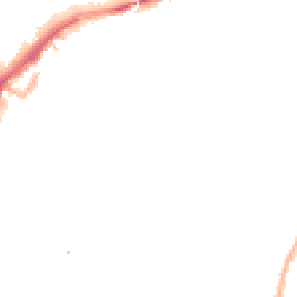 Night-time road noise heatmap for LE2 0BB