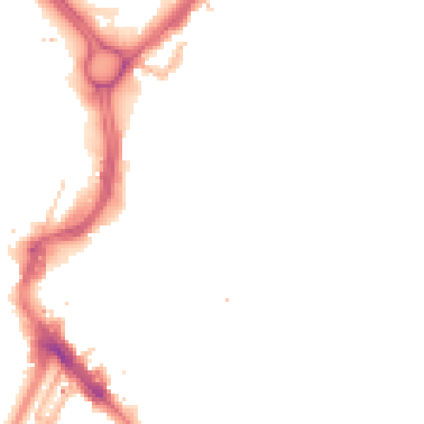 Night-time road noise heatmap for LE2 0BD