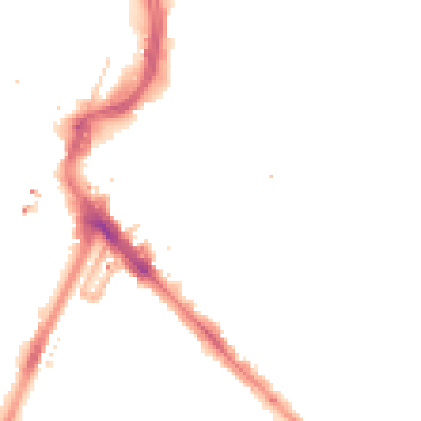 Night-time road noise heatmap for LE2 0BP