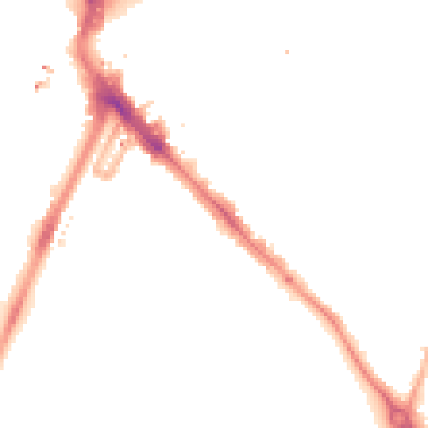 Night-time road noise heatmap for LE2 0BQ