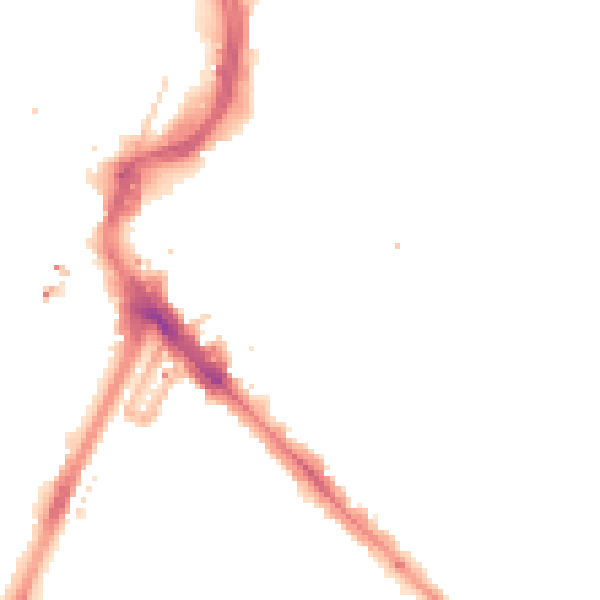 Night-time road noise heatmap for LE2 0BR