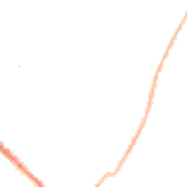 Night-time road noise heatmap for LE2 0DX
