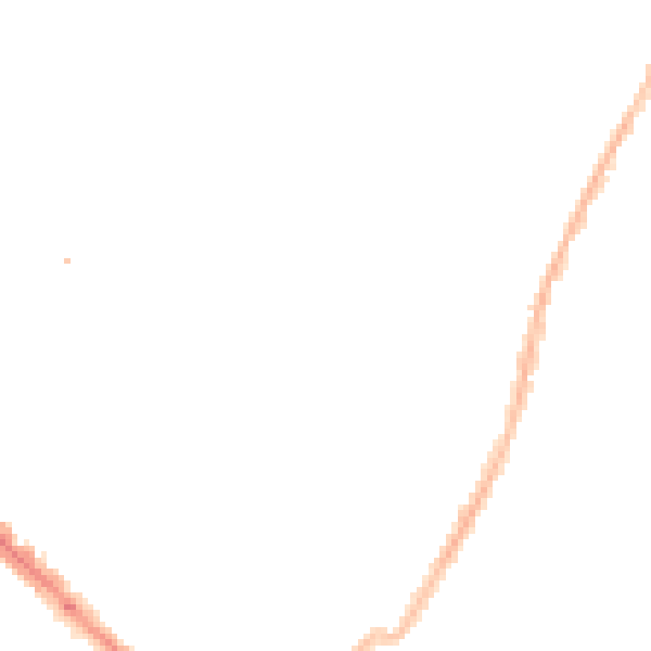 Night-time road noise heatmap for LE2 0ED