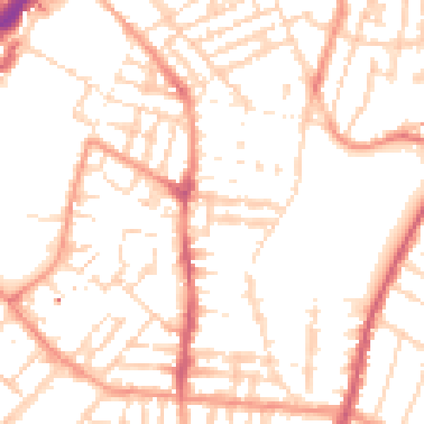 Daytime road noise heatmap for LE2 0FG