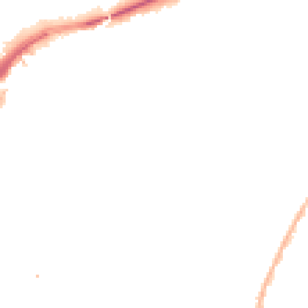 Night-time road noise heatmap for LE2 0FW