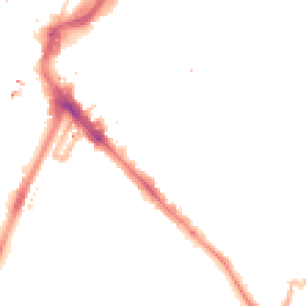 Night-time road noise heatmap for LE2 0ND