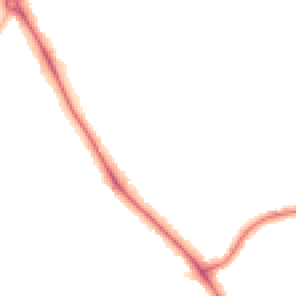 Night-time road noise heatmap for LE2 2AA