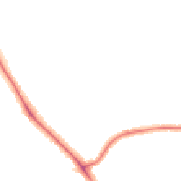 Night-time road noise heatmap for LE2 2BG