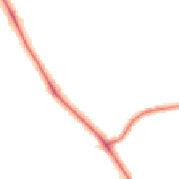 Night-time road noise heatmap for LE2 2BH