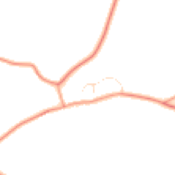 Daytime road noise heatmap for LE2 2EX
