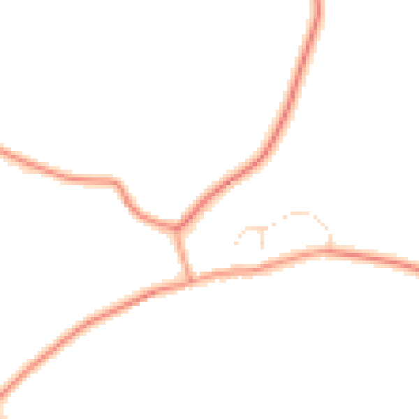 Daytime road noise heatmap for LE2 2FP