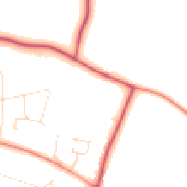 Daytime road noise heatmap for LE2 2GS