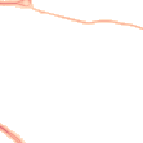 Night-time road noise heatmap for LE2 2HR