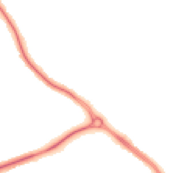 Night-time road noise heatmap for LE2 2LA