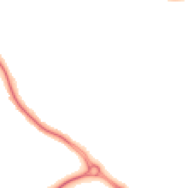 Night-time road noise heatmap for LE2 2LQ