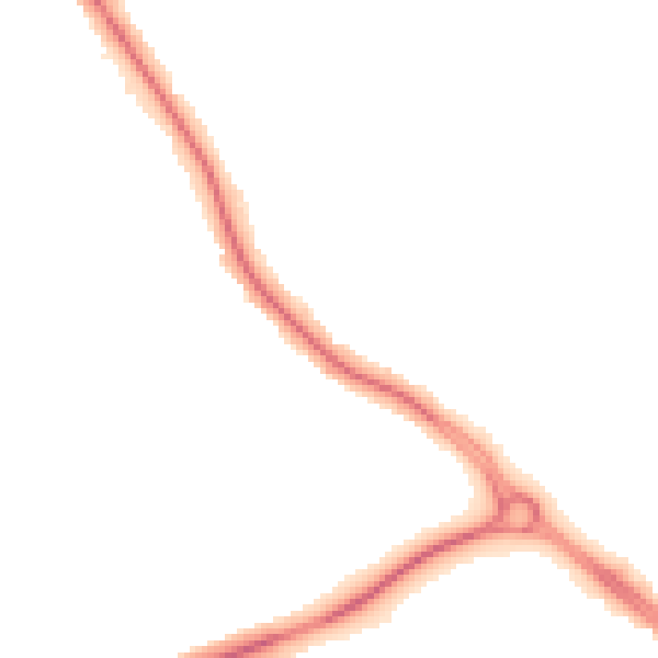 Night-time road noise heatmap for LE2 2PP