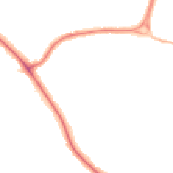Night-time road noise heatmap for LE2 2RA