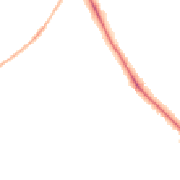 Night-time road noise heatmap for LE2 3BA