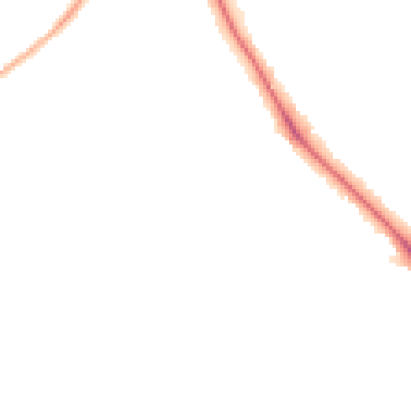 Night-time road noise heatmap for LE2 3DD