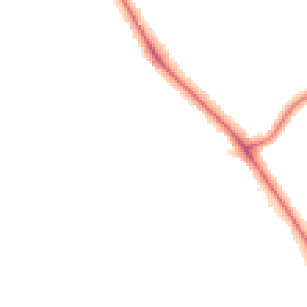 Night-time road noise heatmap for LE2 3HE