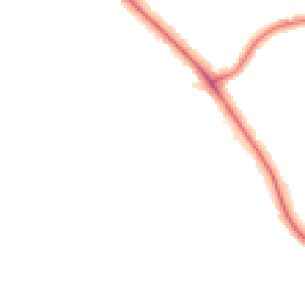 Night-time road noise heatmap for LE2 3JZ