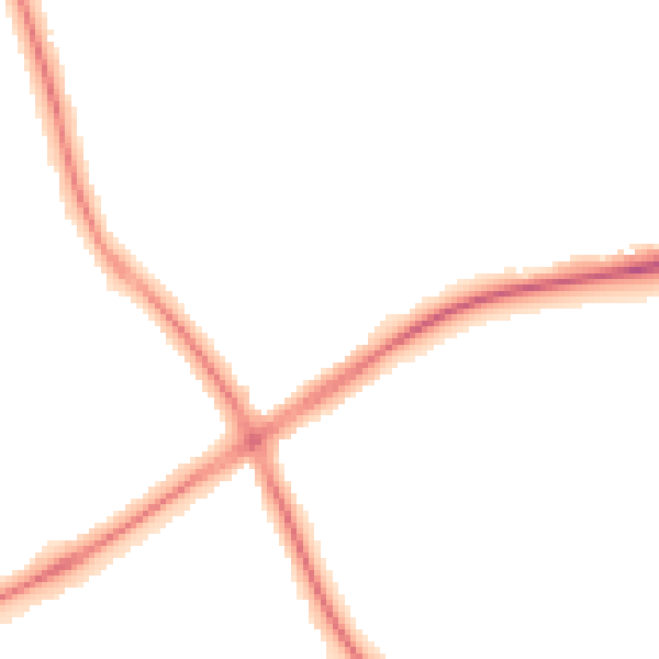 Night-time road noise heatmap for LE2 3YA