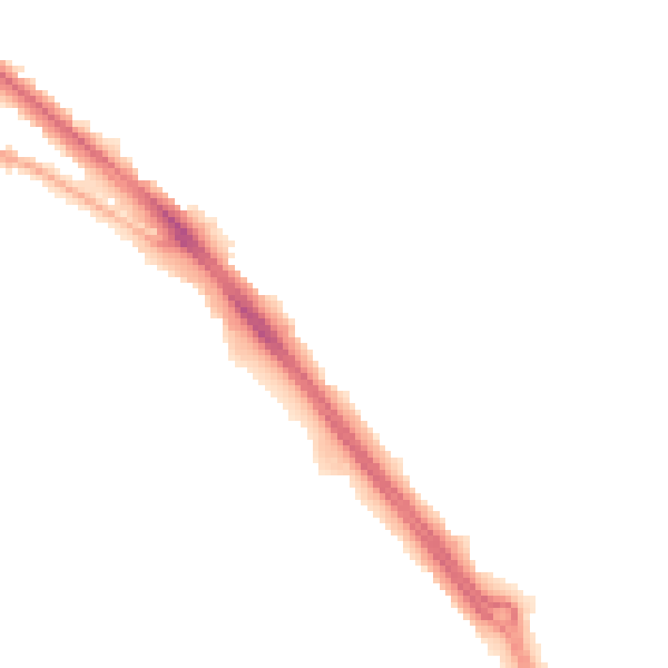 Night-time road noise heatmap for LE2 4RA