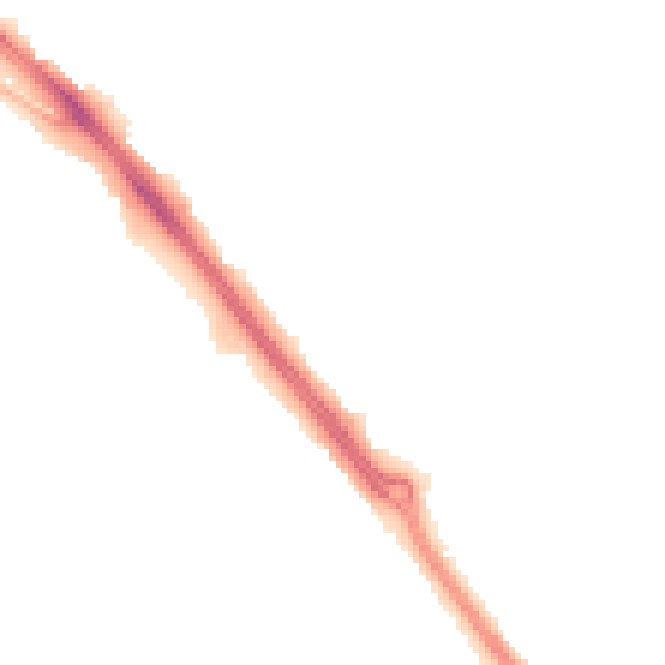 Night-time road noise heatmap for LE2 4SG