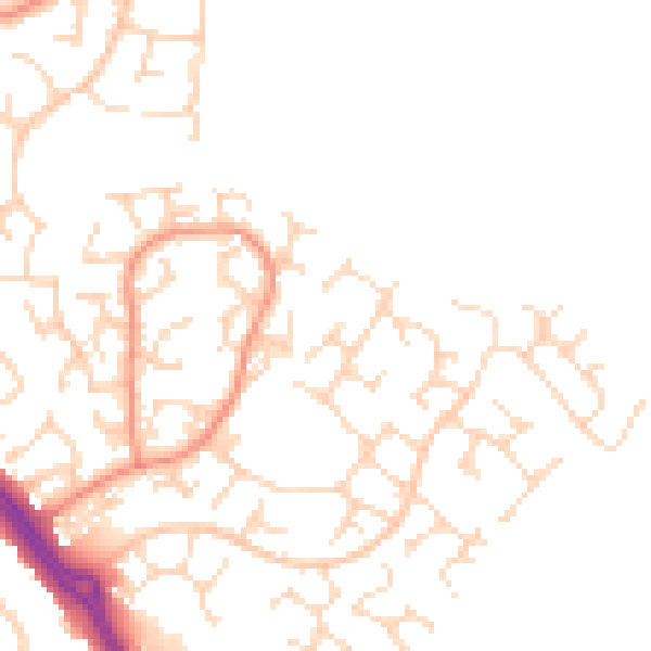 Daytime road noise heatmap for LE2 4UZ