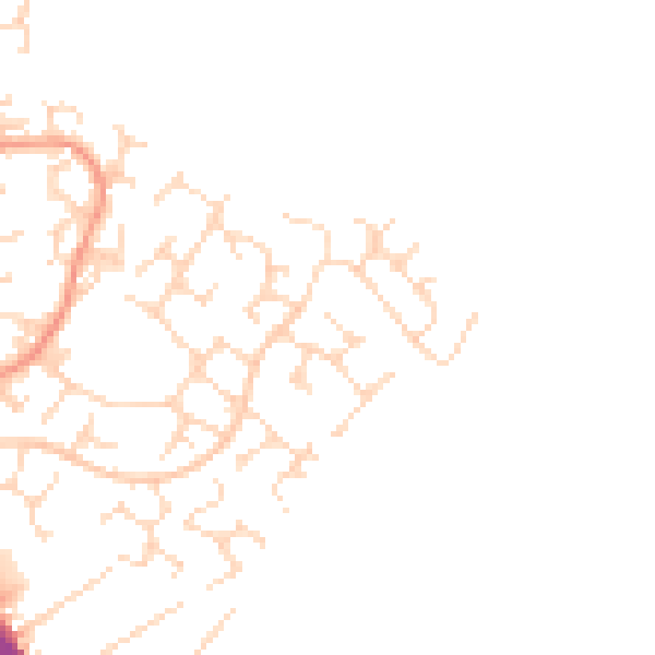 Daytime road noise heatmap for LE2 4XA