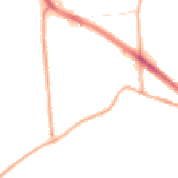 Night-time road noise heatmap for LE2 5AJ