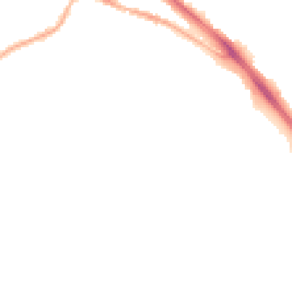 Night-time road noise heatmap for LE2 5UE