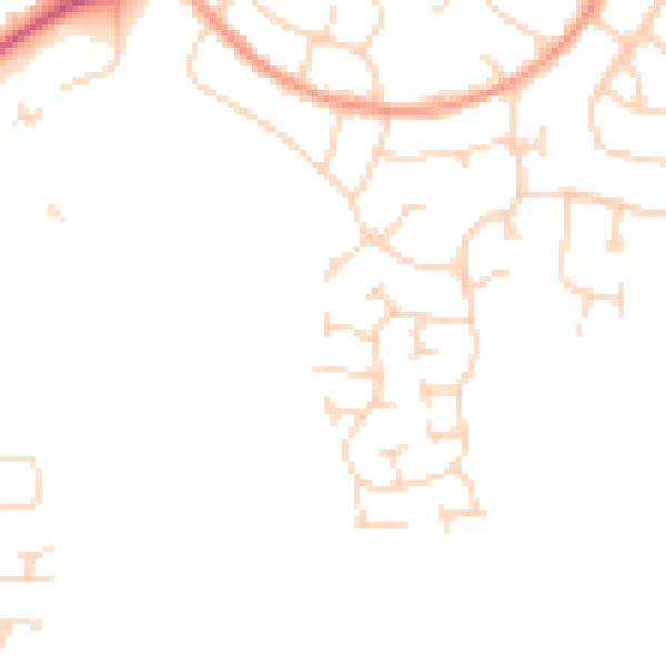 Daytime road noise heatmap for LE2 5WB
