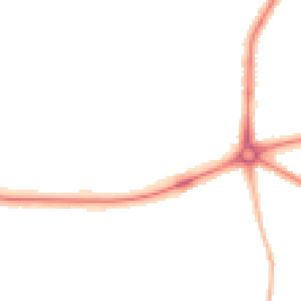 Night-time road noise heatmap for LE2 8DD