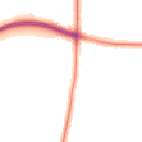 Night-time road noise heatmap for LE2 8PL