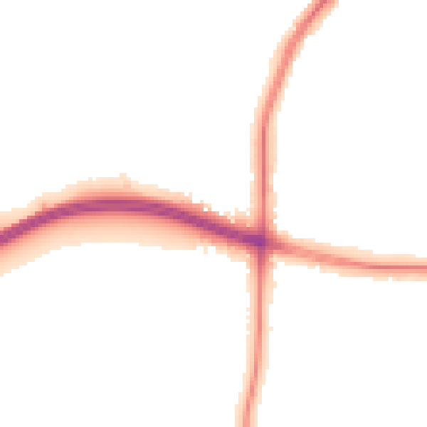 Night-time road noise heatmap for LE2 8PZ