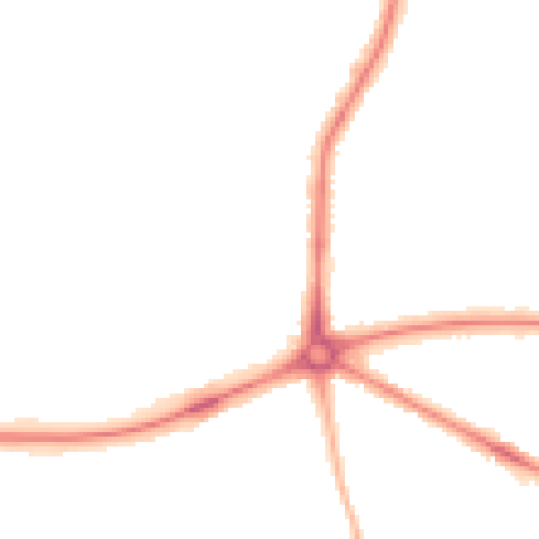 Night-time road noise heatmap for LE2 8QG