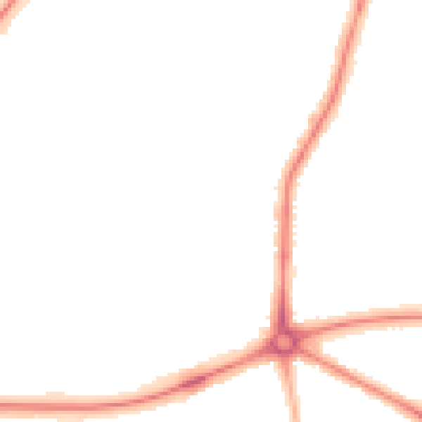 Night-time road noise heatmap for LE2 8QJ