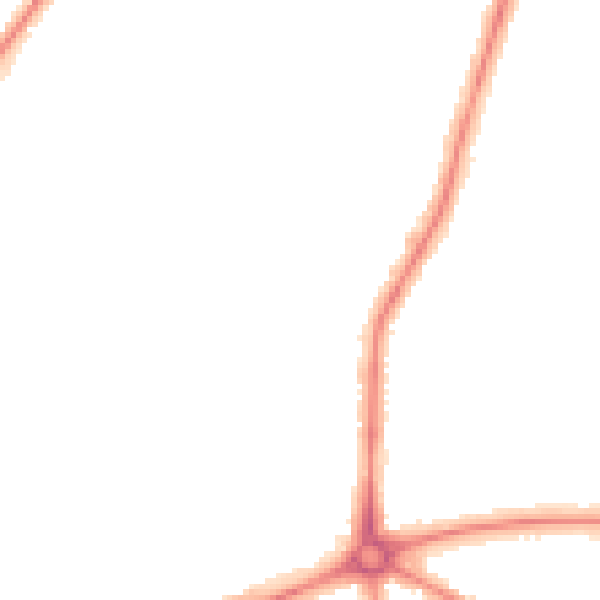 Night-time road noise heatmap for LE2 8QP