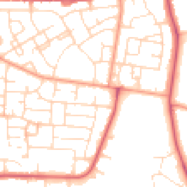 Daytime road noise heatmap for LE2 9GF